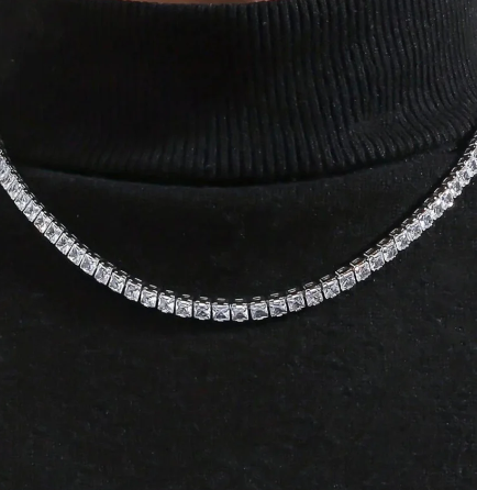 Men's full rhinestone chain